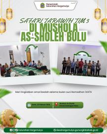 SAFARI TARAWIH TIM 3, PUTARAN PERTAMA DI MUSHOLA AS-SHOLEH BULU